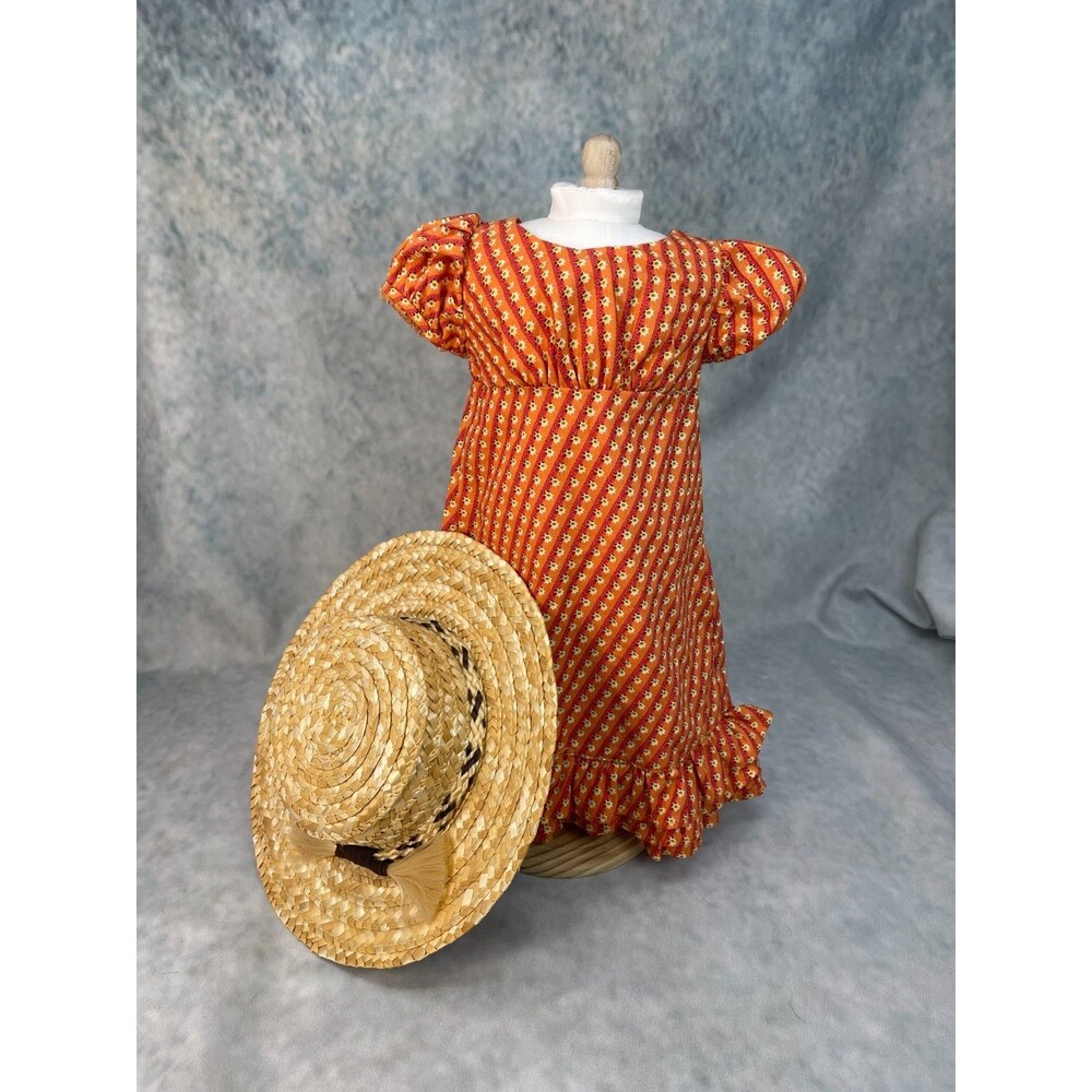 American Girl Doll Josefina Summer Riding Outfit orange dress and straw hat